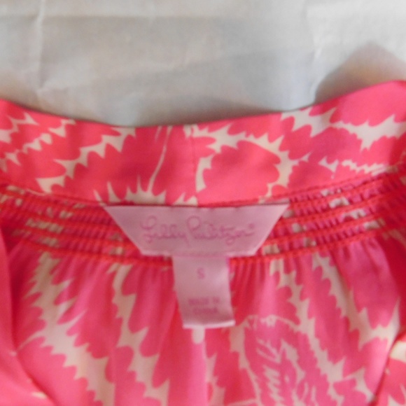 LILLY PULITZER SILK BOW SLEEVELESS BLOUSE - Picture 7 of 8